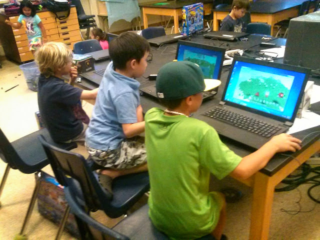 Students using technology