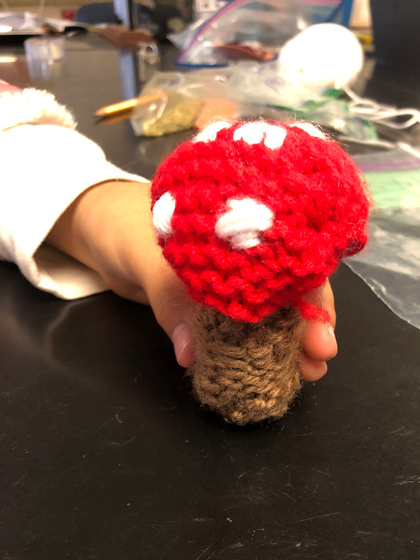 knitted mushroom