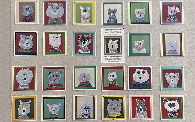 Student bear art at See Spot Run