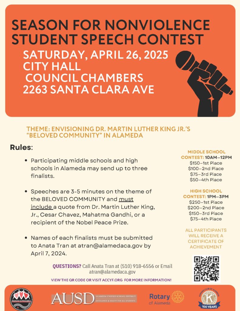 2025 Season for Non Violence Student Speech Contest