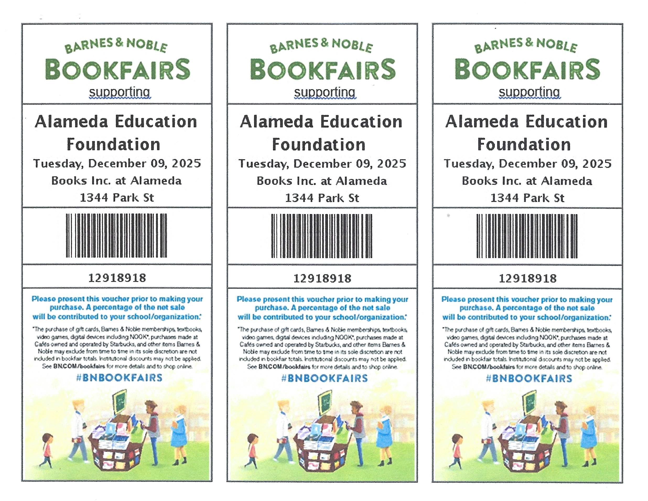 Books Inc fundraiser coupons 2025
