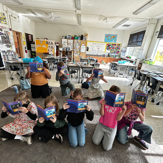 Maya Lin students with new texts 2025