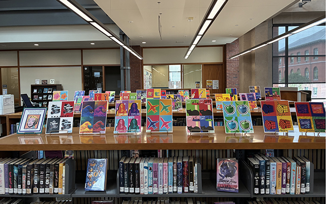 Student art at Alameda Main Library