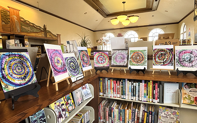 Student art at the West End Library