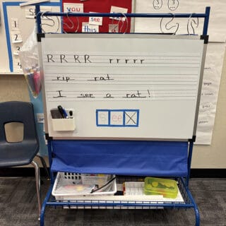 Ruby Bridges Kindergarten class whiteboard