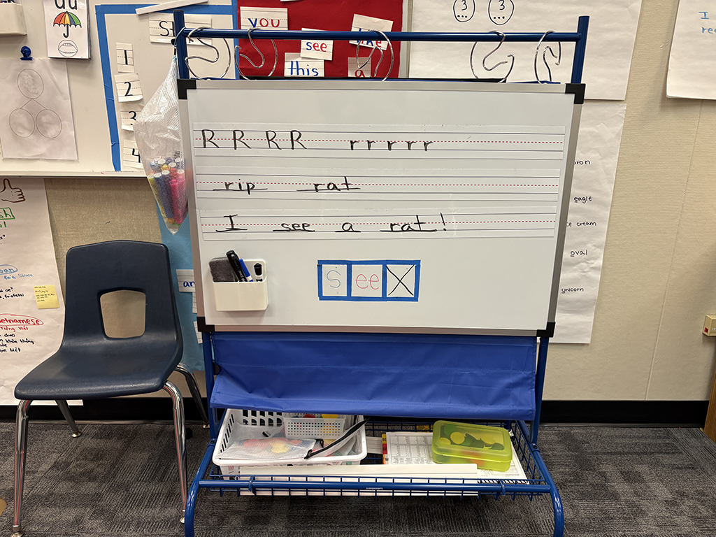 Ruby Bridges Kindergarten class whiteboard