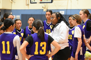 Brittany Hayes coaching girls basketball