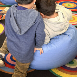 Beanbag chairs for calming in the classroom