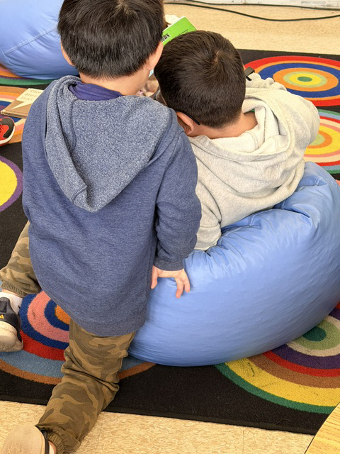 Beanbag chairs for calming in the classroom