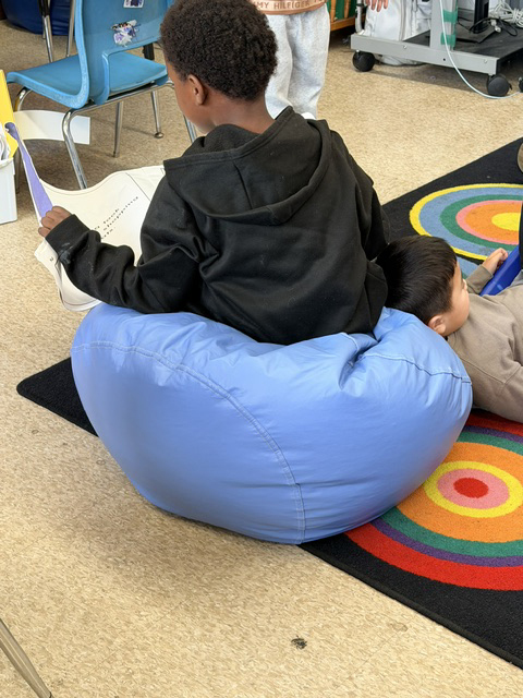 Beanbag chairs for calming in the classroom