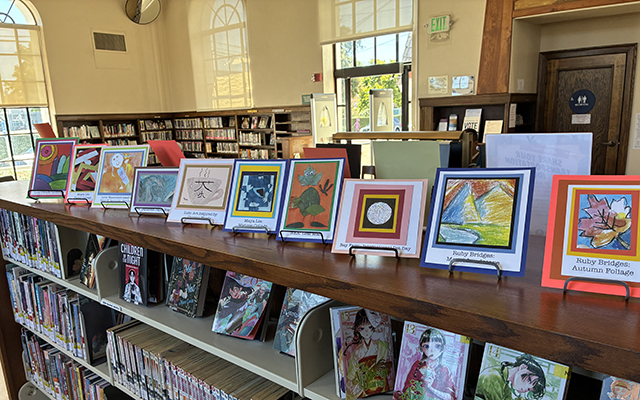 Student art at the Alameda West End Library